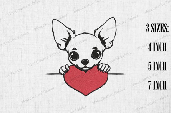 Review: Cute Chihuahua Peeking from Heart Design