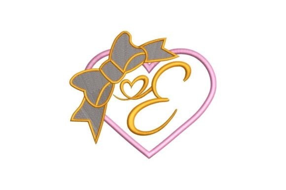Review: Letter E in Heart Embroidery Design